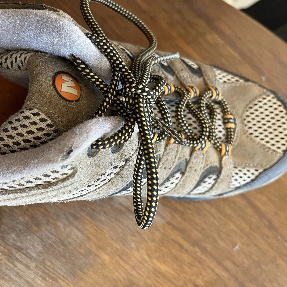 Merrell Moab Ventilator Hiking Shoes Mens 8 Walnut Brown Suede Mesh J86595